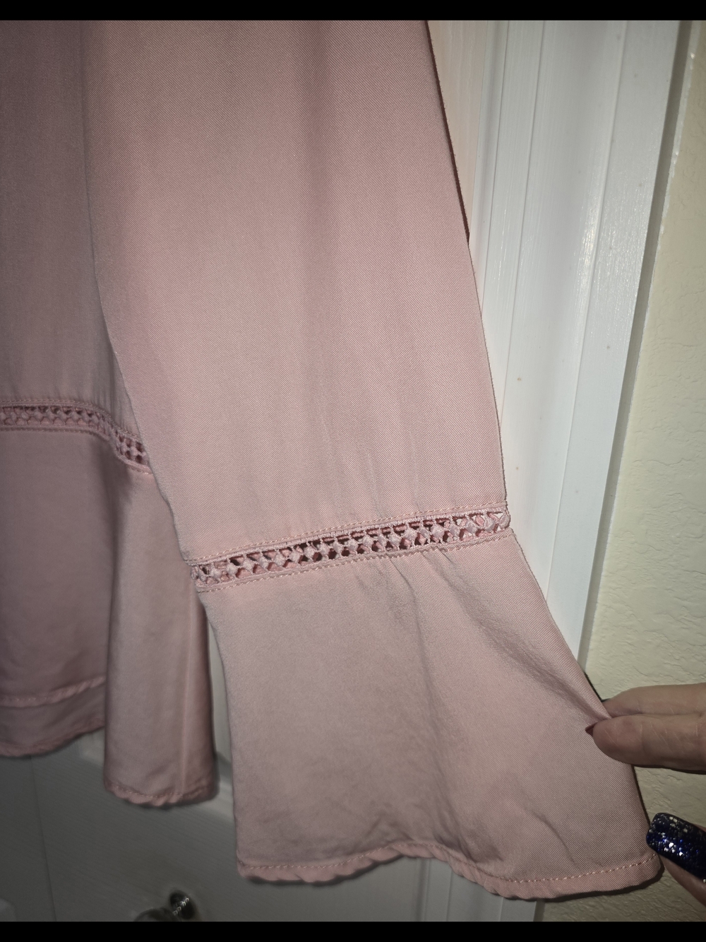 Light Pink V-Neck Tunic Top - Picture 2 of 6